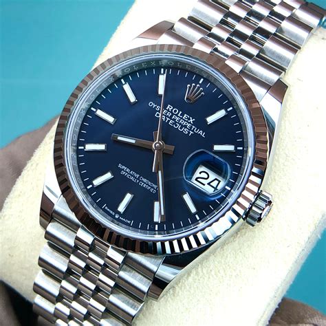 rolex datejust blue dial red date|rolex blue dial datejust price.